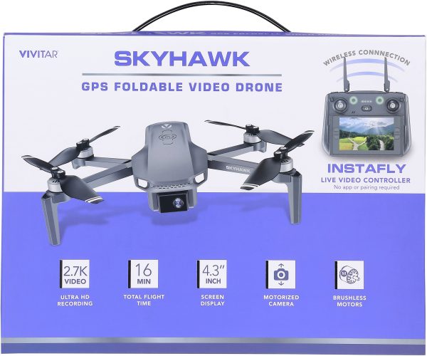 Vivitar SkyHawk Drone Gray Aerial Photography Quadcopter-14