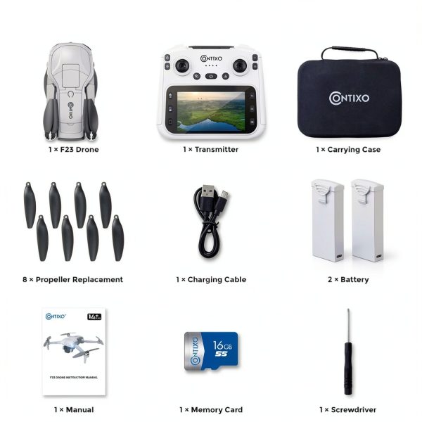 Contixo F23 GPS FPV Drone with Built In Screen Camera-7