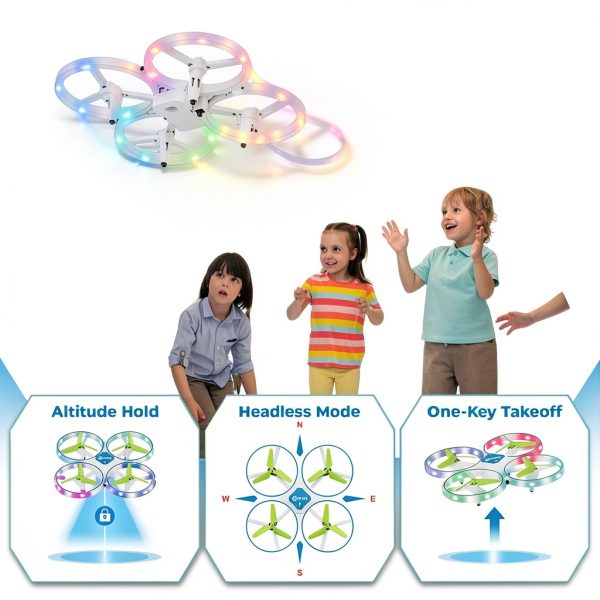 Contixo Mini Light Up Drone with Remote Controller Blue-3