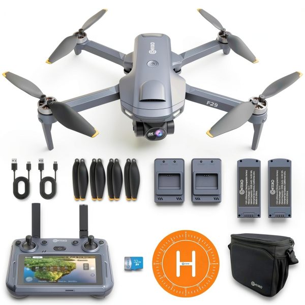 Contixo F29 4K GPS Drone with Gimbal 5 Screen Remote-0