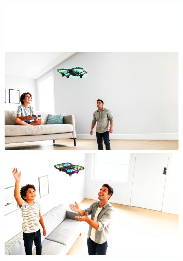 URANHUB 720P HD Camera Mini Drone with Colorful Lighting-6