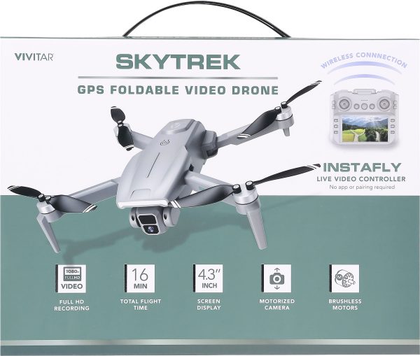 Vivitar SkyTrek Drone GPS HD Camera Brushless Motors-12