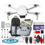 DJI Mini 4K Drone with RC Remote 64GB Card Bundle-0
